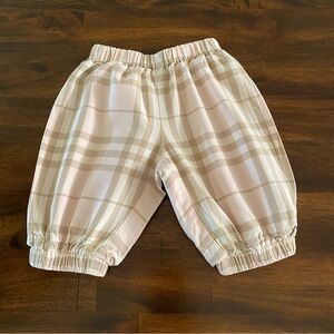 Burberry Pink Checkers Baby Girl Shorts